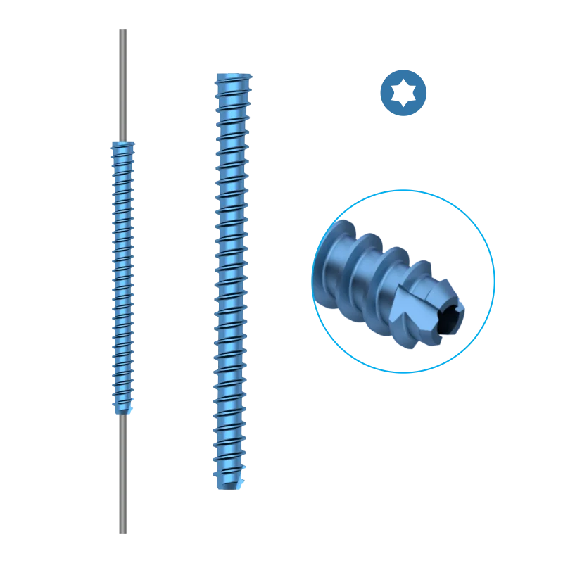 2.5mm Headless Cannulated Compression Screw - Star Drive