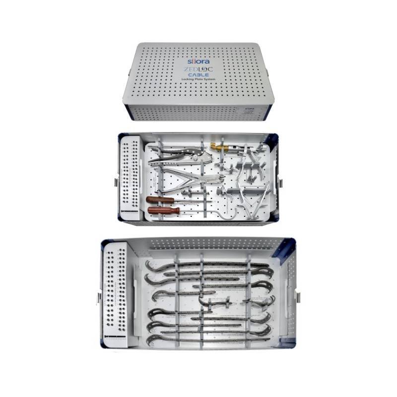 Implants & Instruments Set of Locking Proximal Femur Cable Plate - Titanium