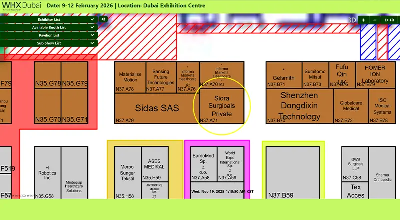 arab health location map