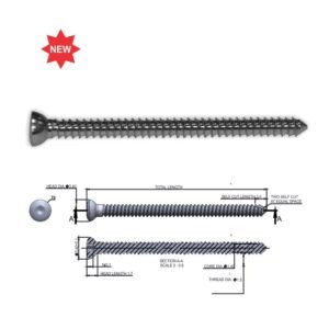 Cortical Screw Self Tapping (Star Drive) Titanium 1.5mm Dia.