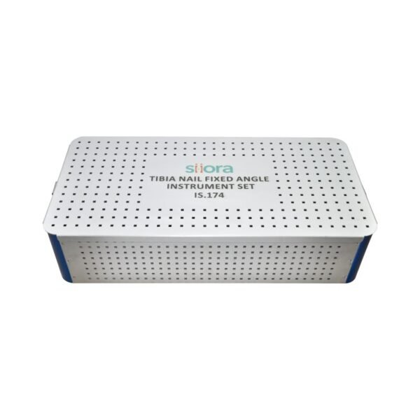 Graphic Aluminium Instrument Box for Tibia Nail Fixed angle Jig with Three Trays