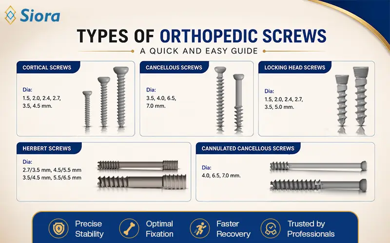Types of Orthopedic Screws – A Quick and Easy Guide