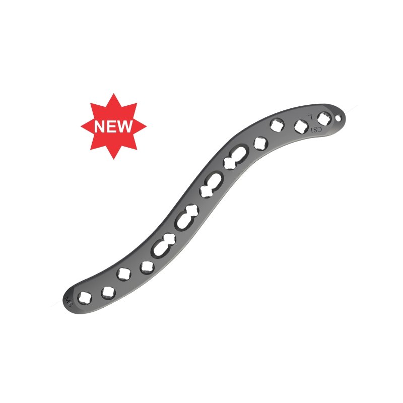 Locking Variable Angle Mid Shaft Clavicle Plate 2.42.7mm - Titanium