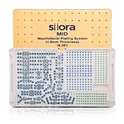 Mid Maxillofacial Plate (1.5mm Thickness) 2.0mm Screws System