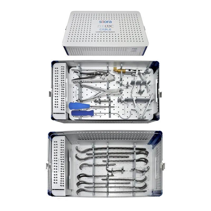 Implants & Instruments Set of Locking Proximal Femur Cable Plate