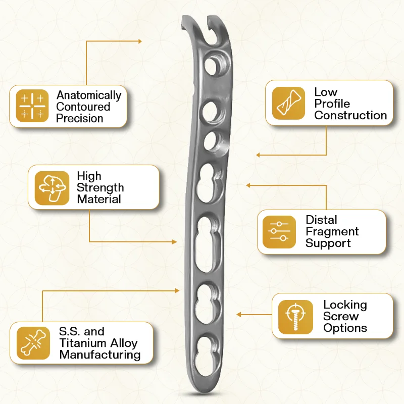 Key Features of Locking Distal Ulna Plate