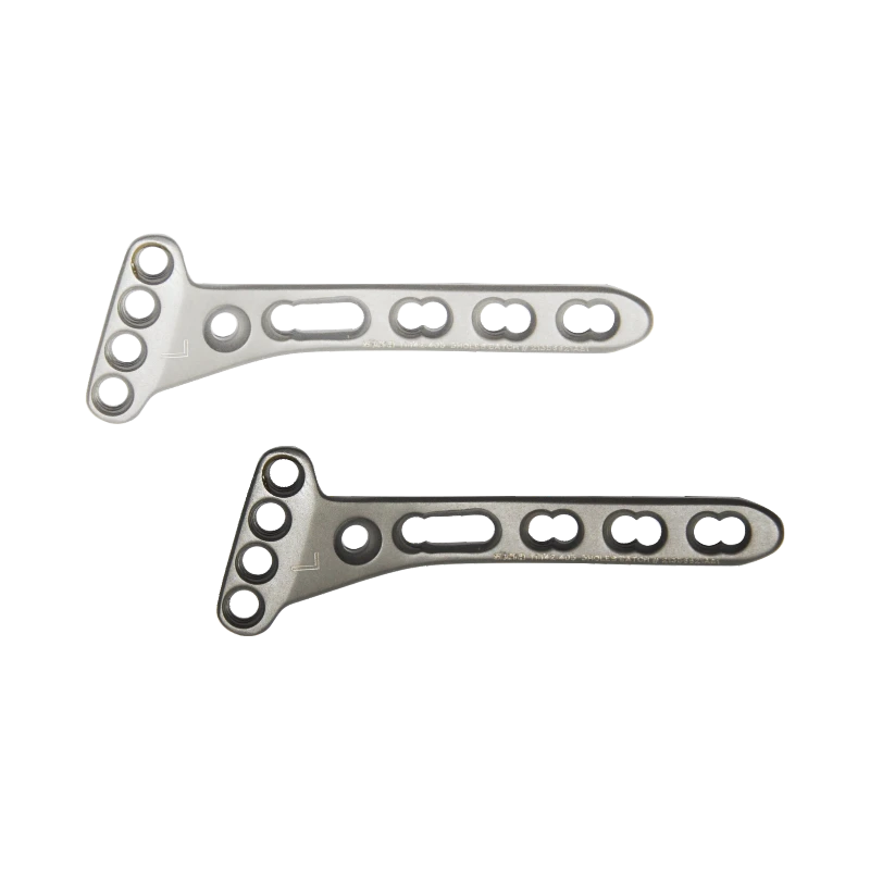 Locking Extra Articular Small T – Plate Oblique Angled-2.7mm (Head 4 Holes)