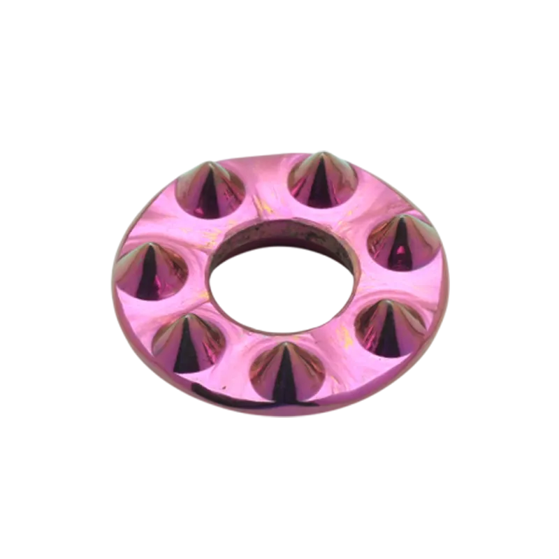 Spiked Ligament Washer Round Large (7 Spikes) (Titanium)