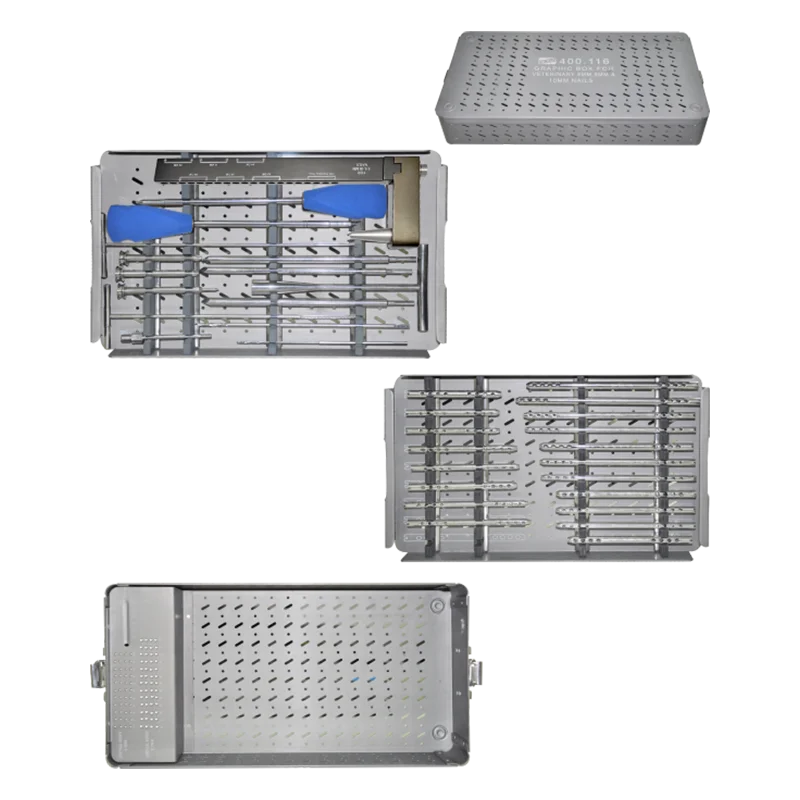 Graphic Veterinary Interlocking Implants & Instrument Set (for 8mm, 9mm & 10mm Nails)