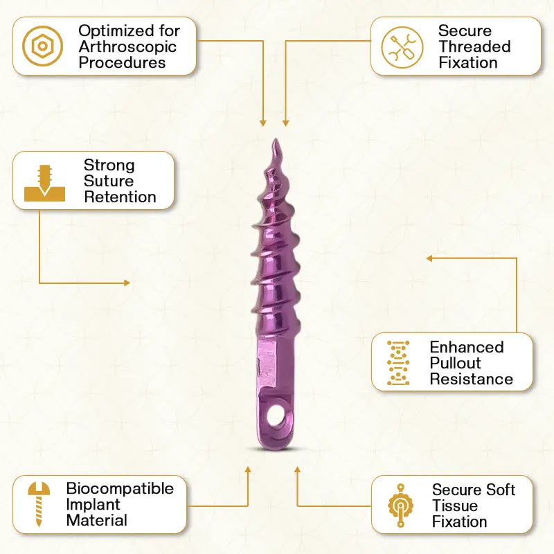 Key Features of Arthroscopic Corck Screw
